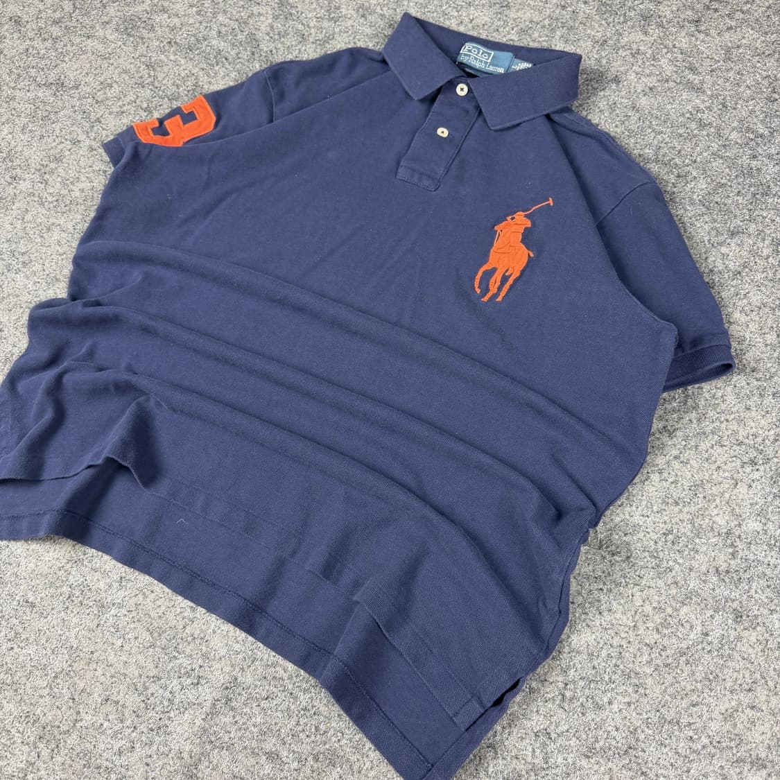 폴로 랄프로렌 빅포니 카라티 네이비 오렌지 상품이미지2