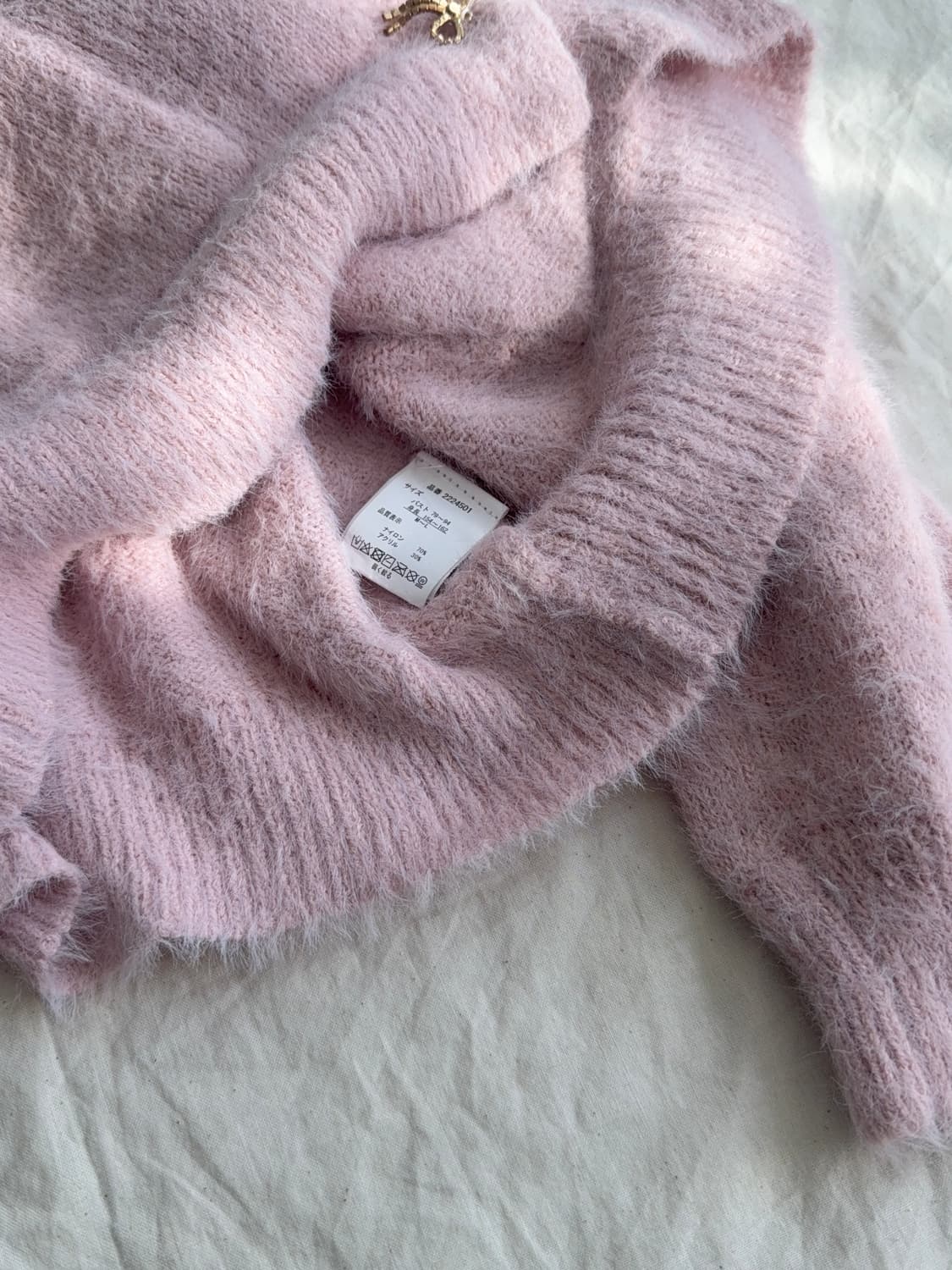 헬로키티 러블리 리본 큐빅 니트 가디건 상품이미지5