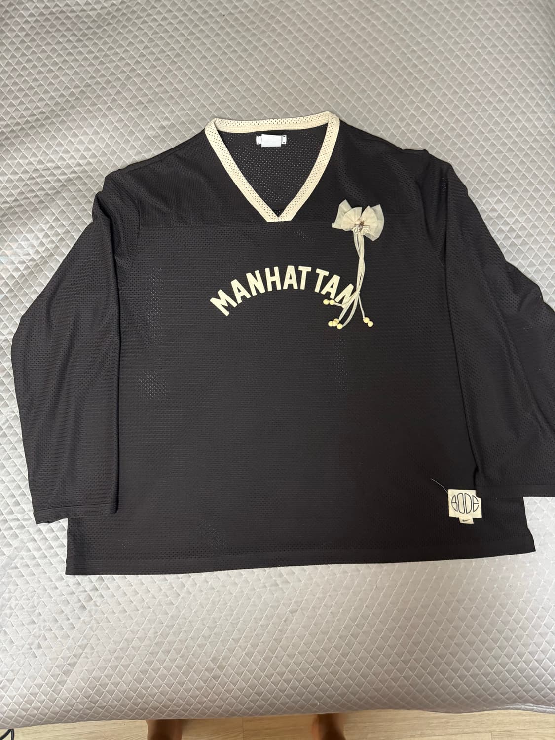 BODE 보디 나이키 Manhatan 메쉬 저지 브라운 에크루 상품이미지4