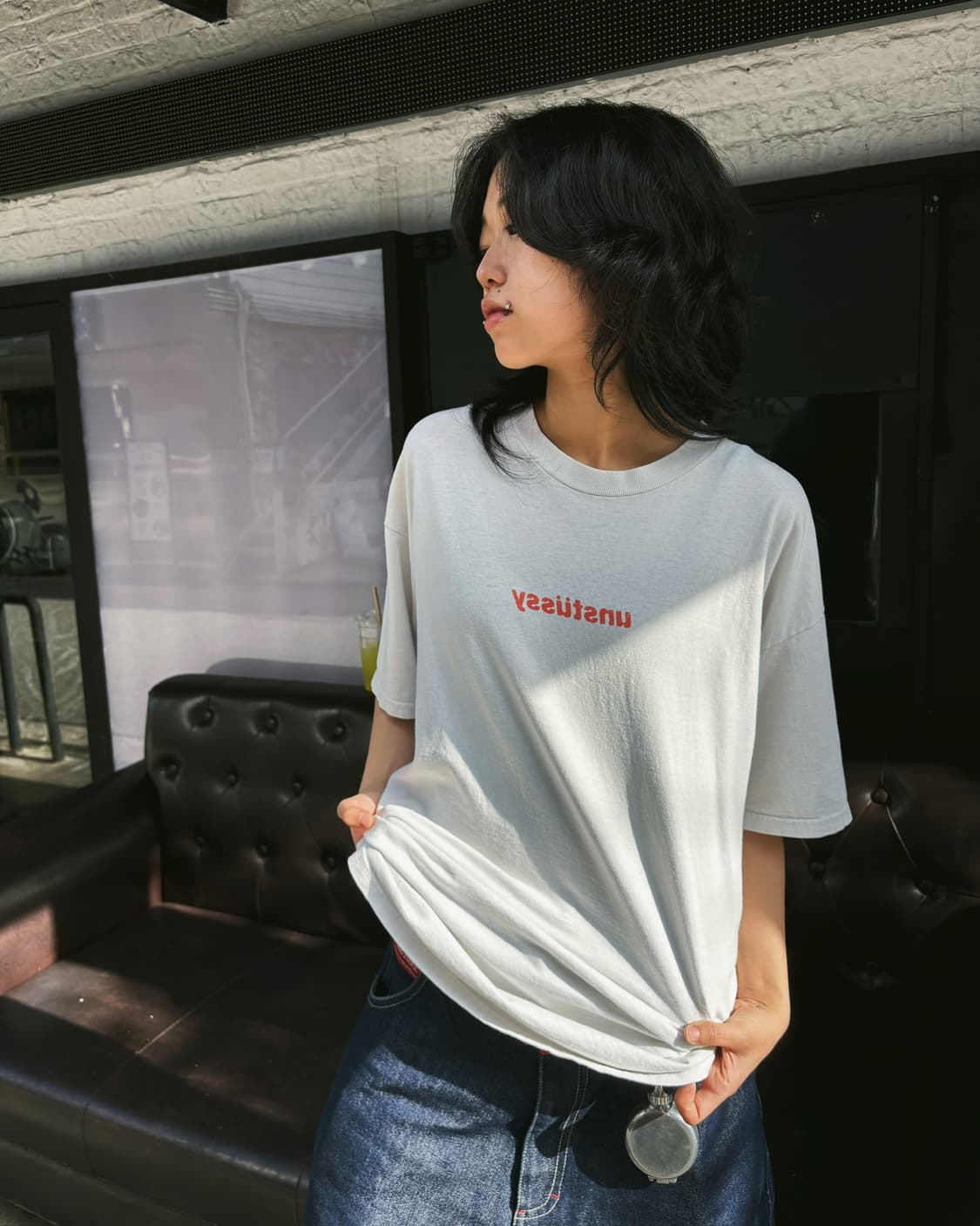 올드 스투시 로고 디테일 티셔츠 상품이미지4