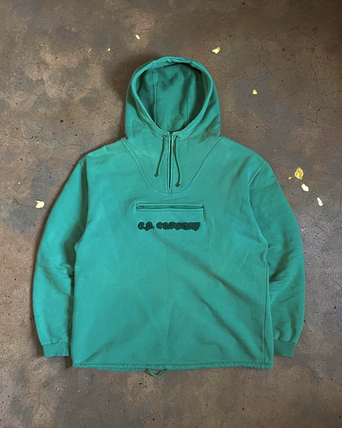 80s CP 컴퍼니 아카이브 올드 로고 후드 코튼 하프 집업 아노락 상품이미지1
