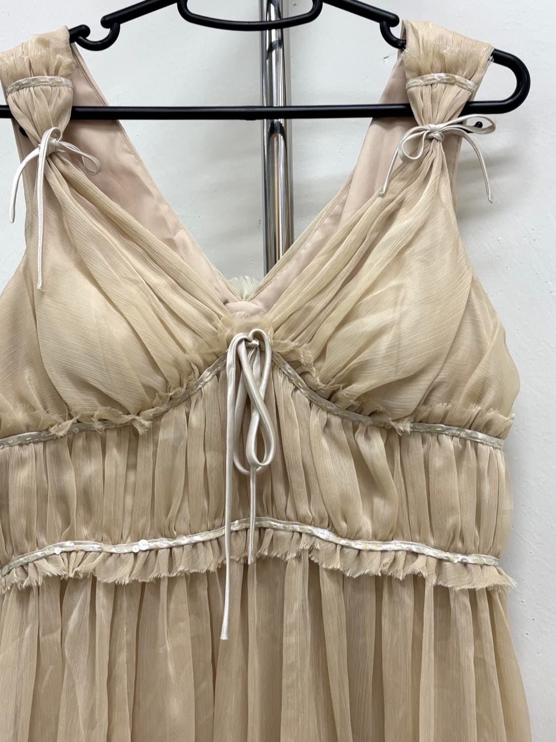 빈티지 베이지 원피스 드레스 상품이미지6