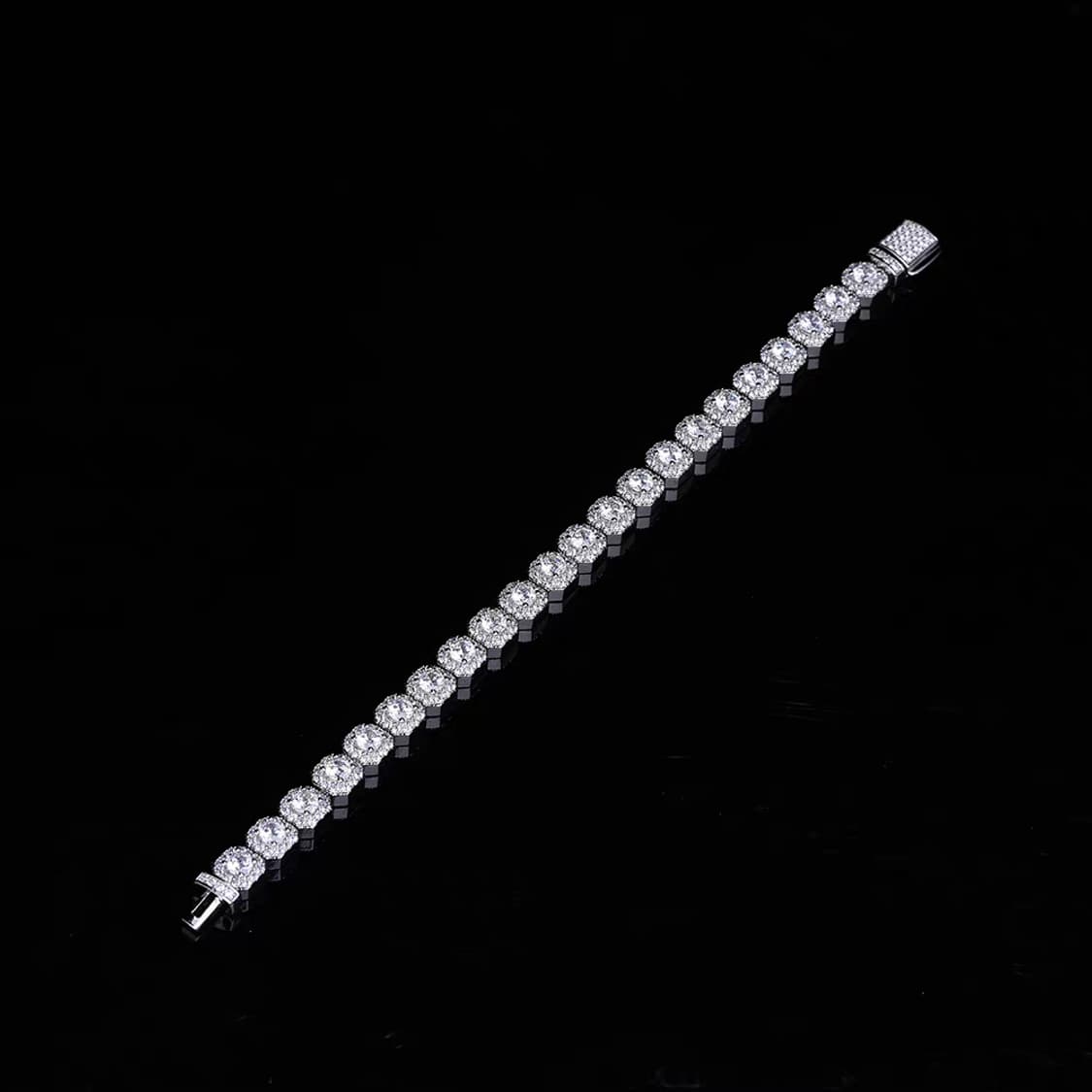 Oceanora 7mm 풀 지르코니아 초광택 팔찌, 힙합 스타일 상품이미지4