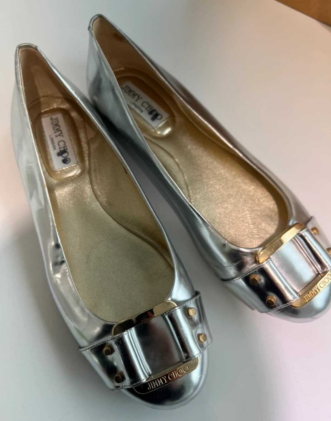 지미추 Jimmy Choo  모스 레더 발레 플랫 슈즈 상품이미지2