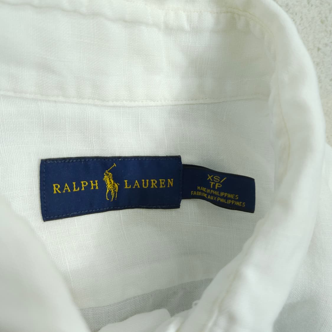 폴로 랄프 로렌 신형 린넨 화이트 셔츠 XS 상품이미지4
