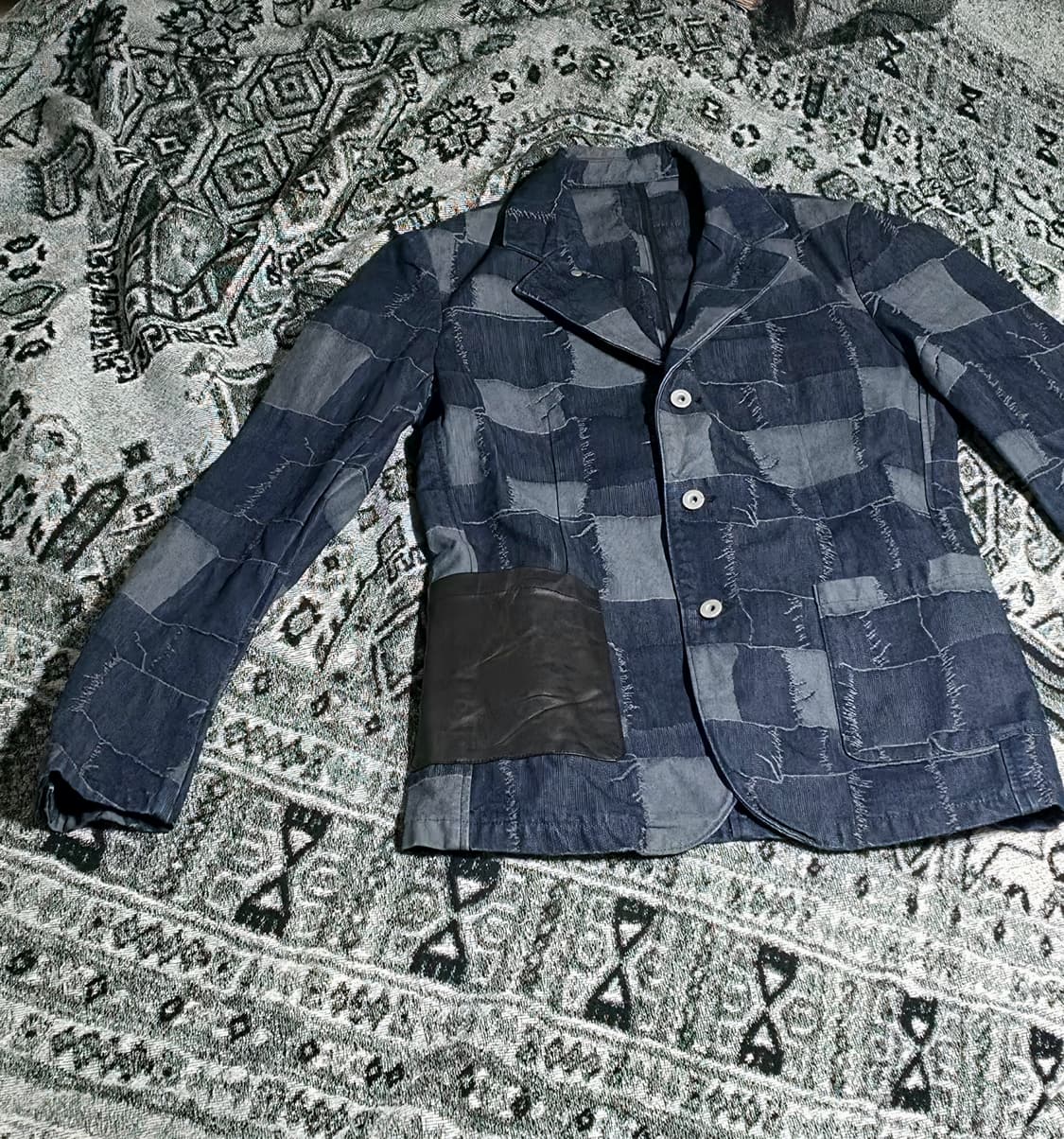 이사무 카타야마 백러쉬 패치워크 데님 자켓 상품이미지1