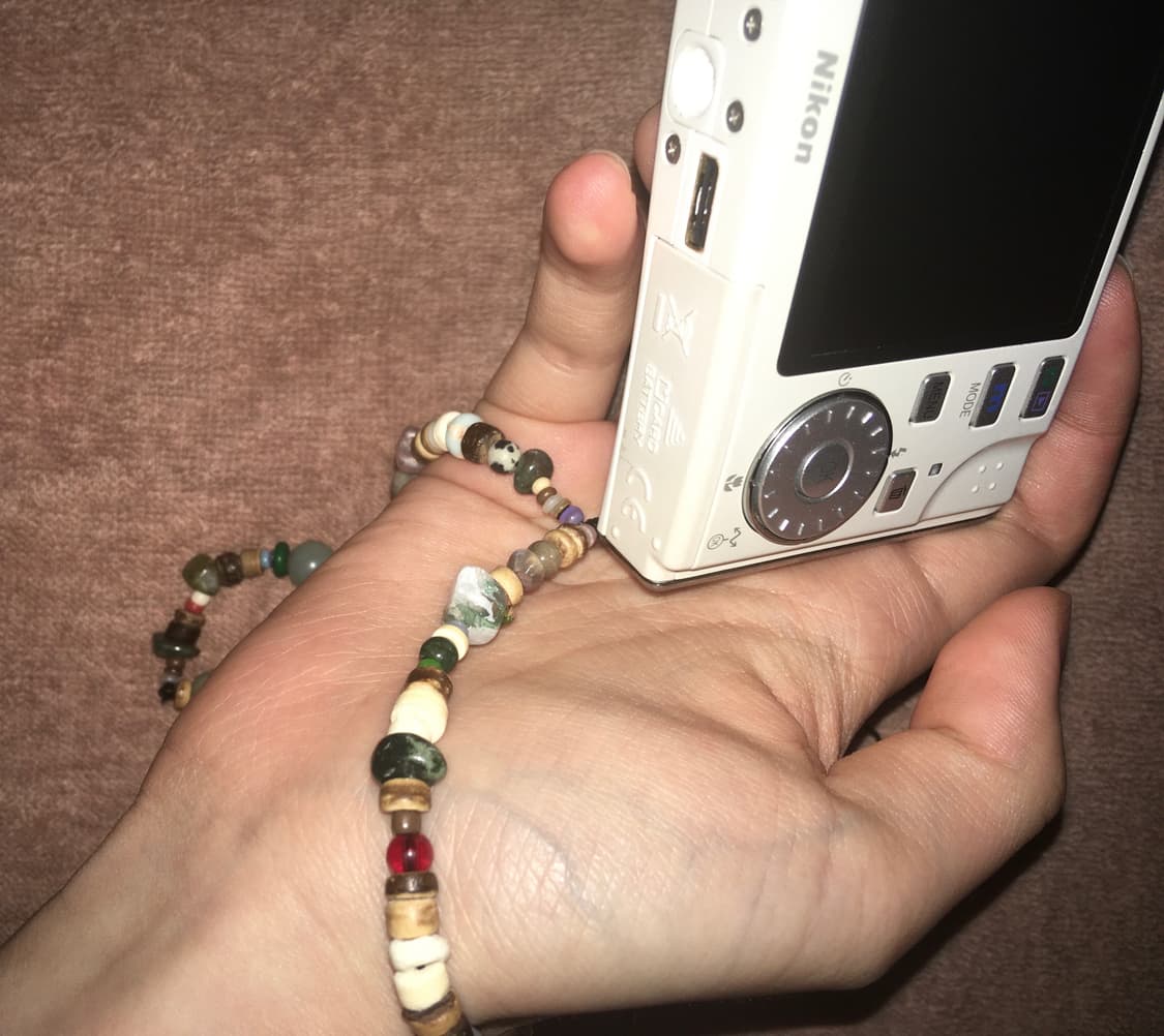 빈티지 원석•비즈 디카 손목 스트랩 상품이미지3