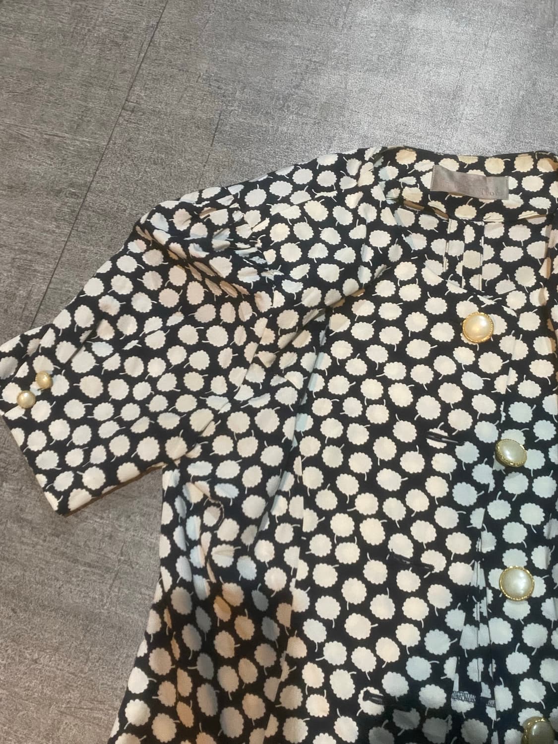 일본빈티지 DeuxTrois 오리엔탈보헤미안 동양풍 5버튼 반팔자켓 상품이미지2