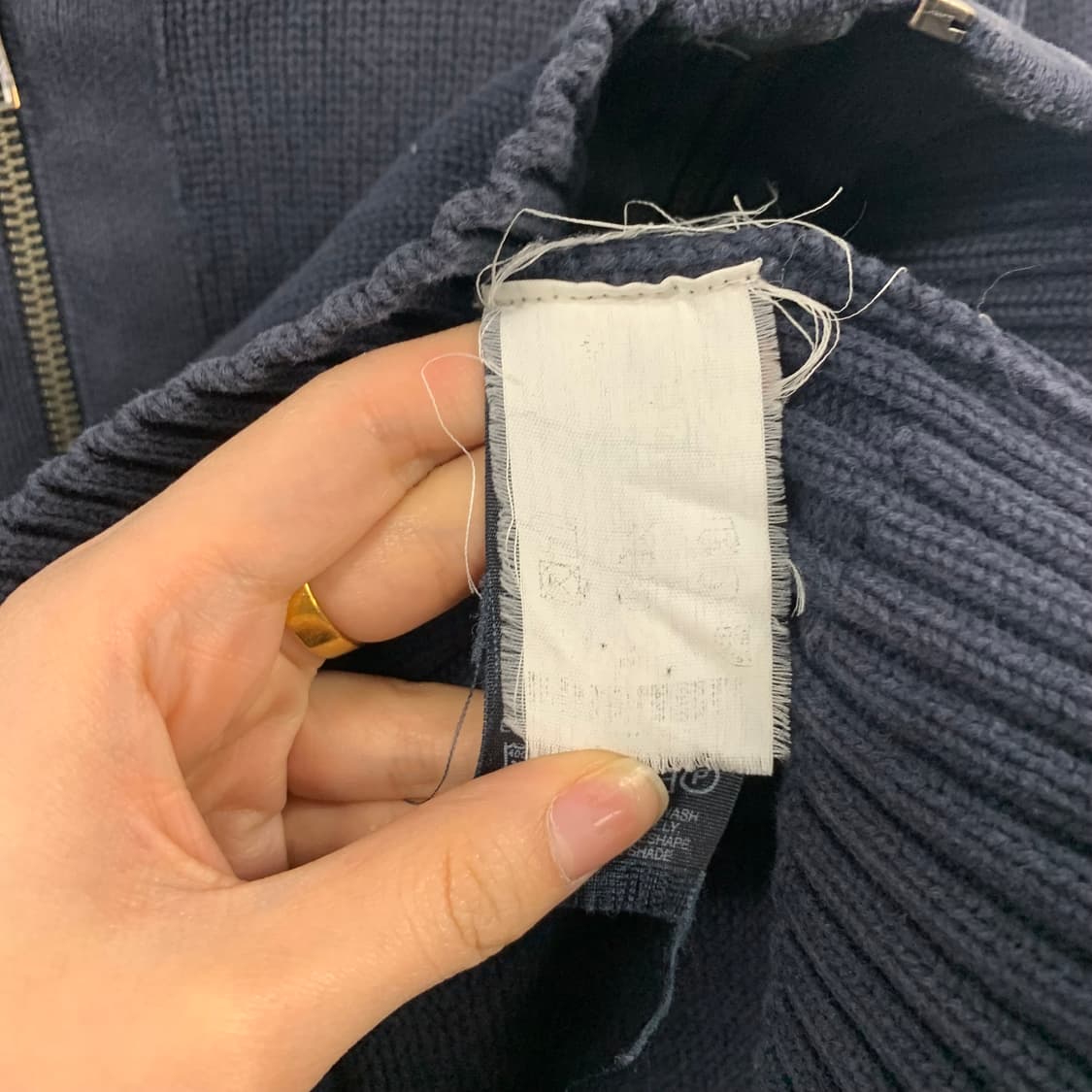 타미힐피거 네이비 니트 집업 가디건 상품이미지5