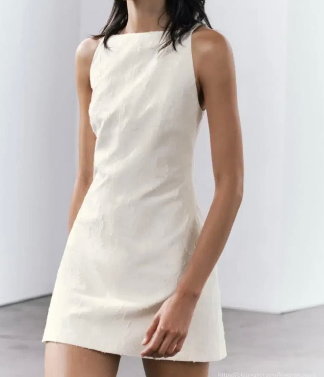 자라 ZARA 자카드 슬리브리스 미니 원피스 상품이미지1