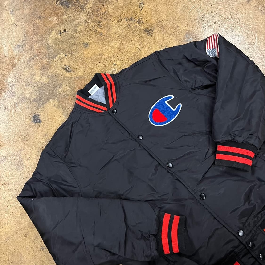 [정품/L] 챔피온 블랙 바시티 자켓 b17 상품이미지1