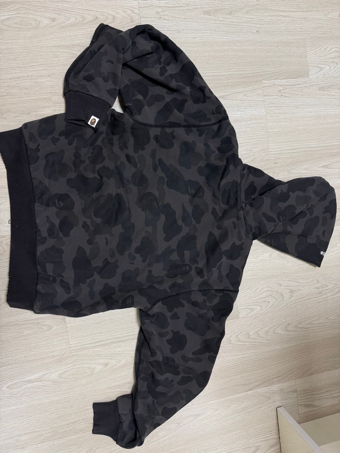 베이프 카모 후드집업 블랙 s 상품이미지6