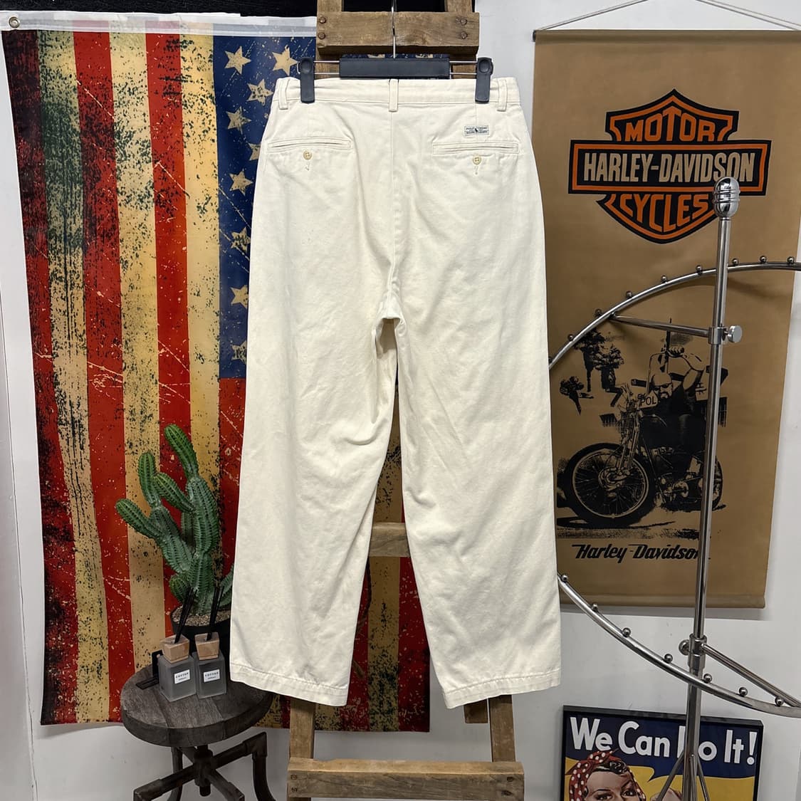 90s 폴로 랄프로렌 해먼드 클래식 투턱 치노팬츠 아이보리 N728 상품이미지2