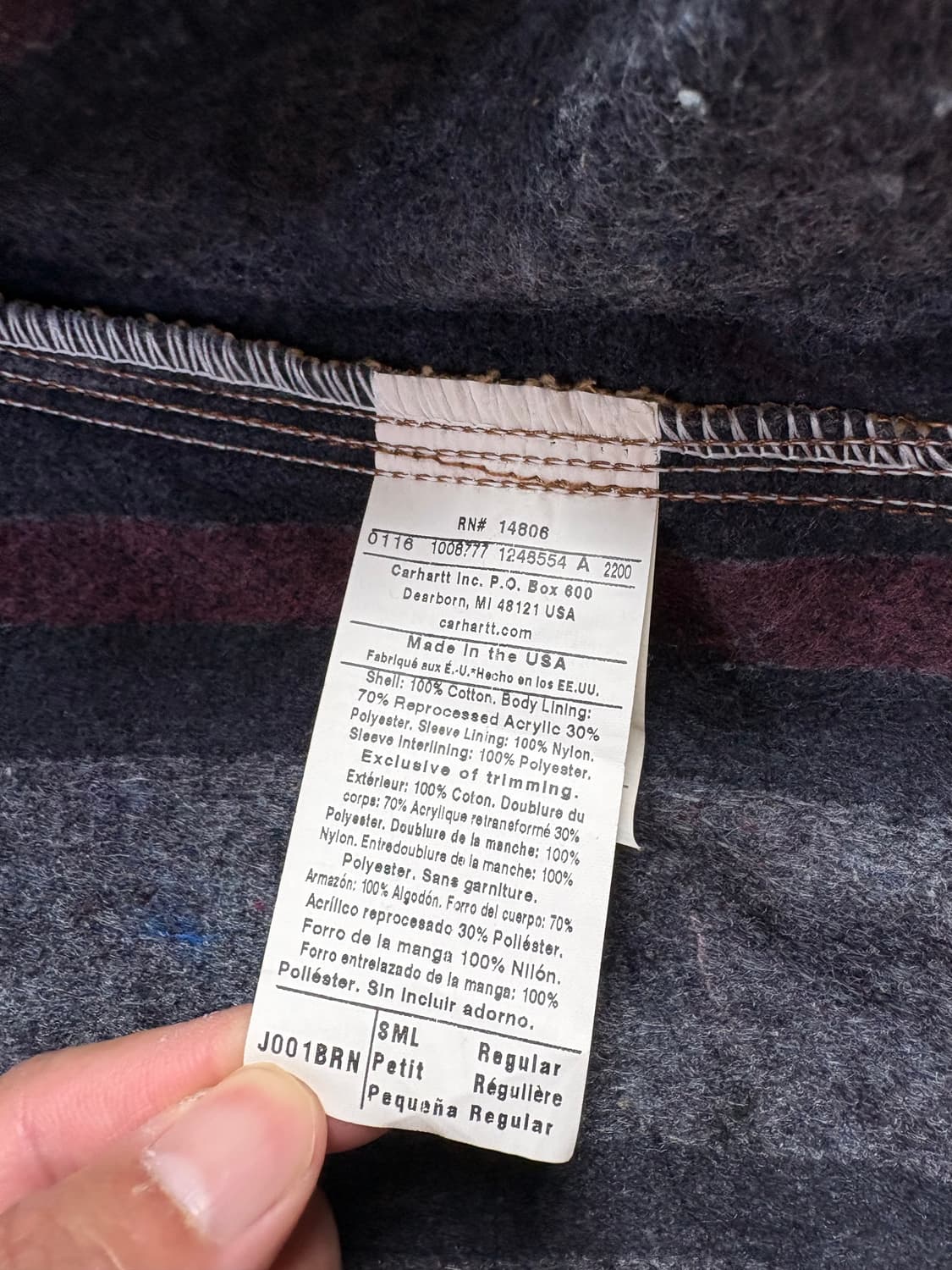 Carhartt 칼하트 J001 BRN 디트로이트 자켓 S 상품이미지7