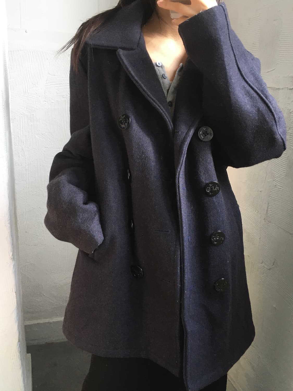 SCHOTT 쇼트 울 더블 피코트 상품이미지2