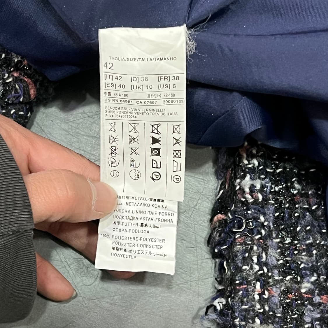  베네통 트위드 자켓 y15792 상품이미지8