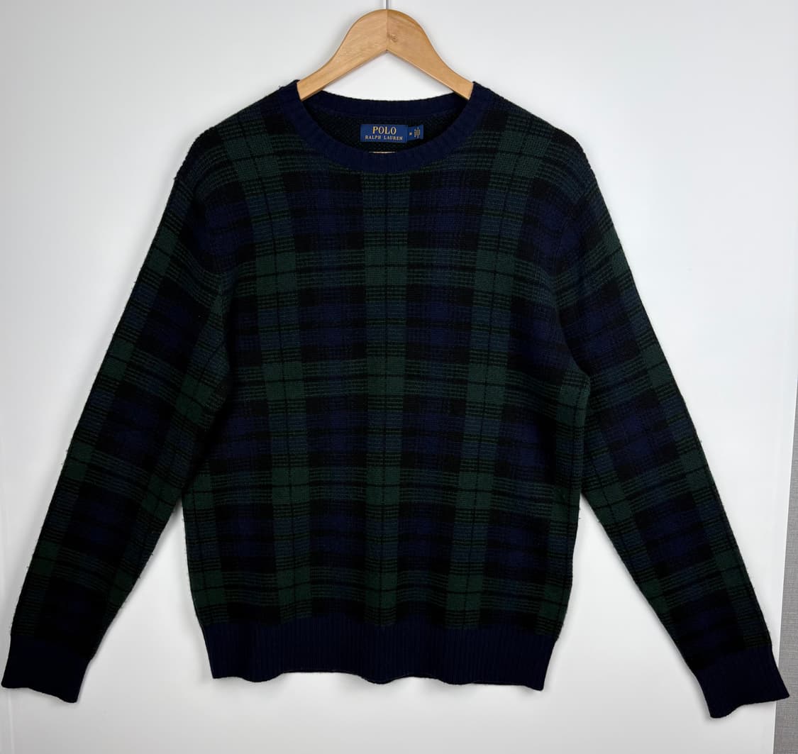 폴로 랄프로렌 블랙워치 타탄 울 혼방 크루넥 스웨터 상품이미지1