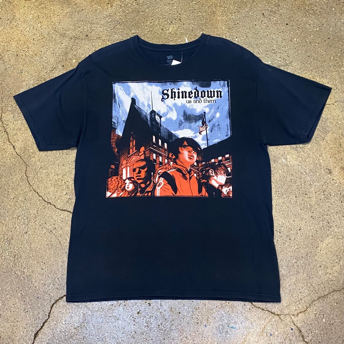 미국 빈티지 밴드 샤인다운 투어티 반팔티 락티셔츠 상품이미지1
