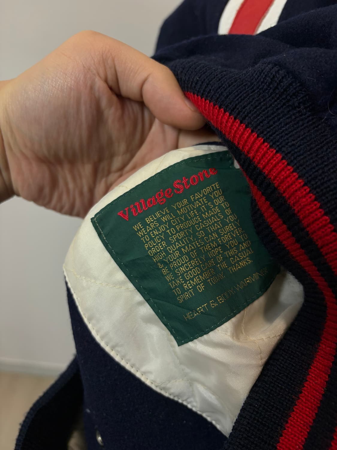 (M) 90s village stone 빌리지 스톤 바시티 자켓 상품이미지8