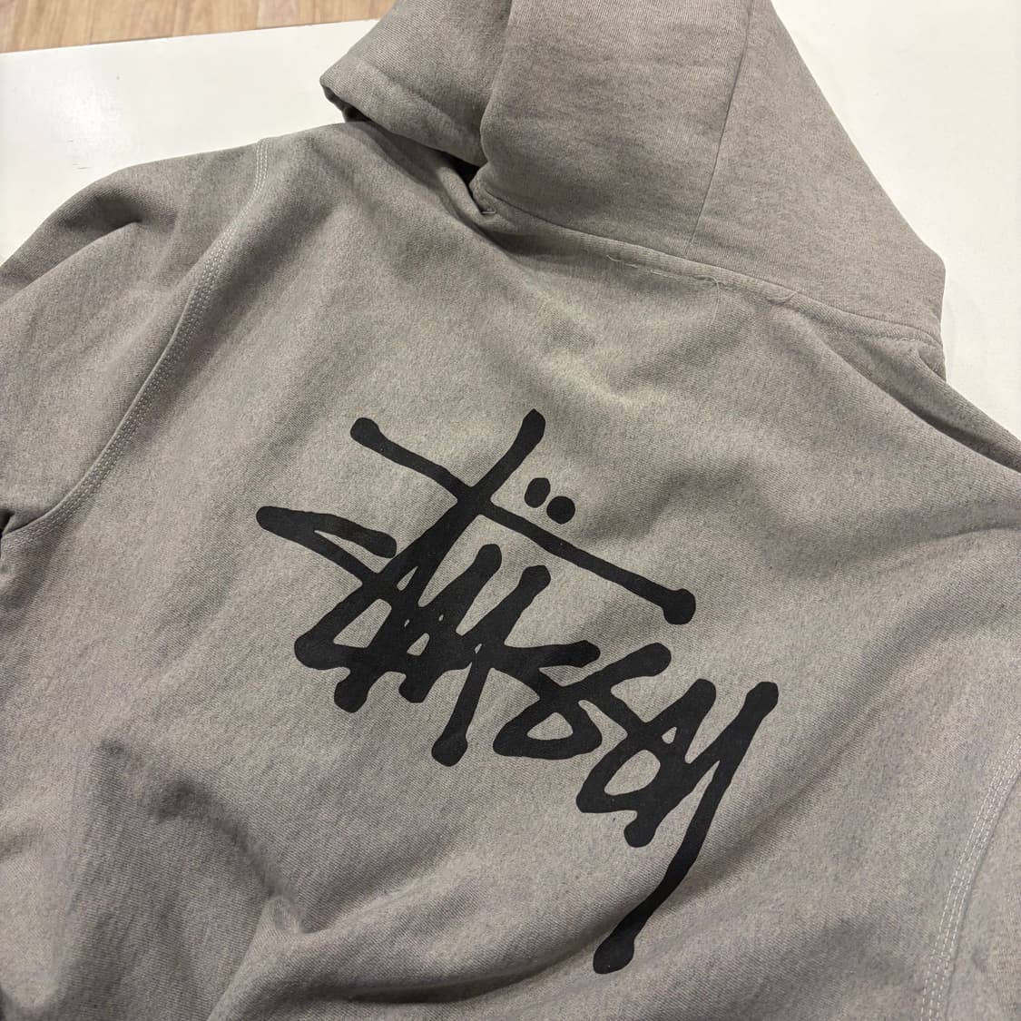 [M] 스투시 2022 베이직 로고 후드티 그레이 B953 상품이미지9