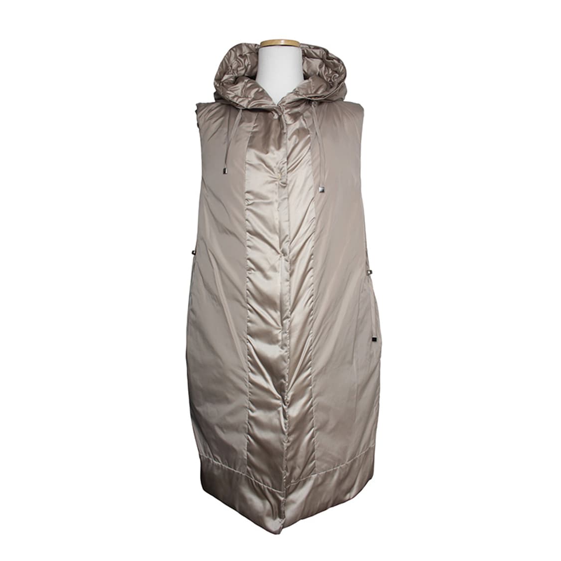 S막스마라 샴페인골드 구스다운 패딩 리버서블 후드 코트 55, 66 상품이미지3