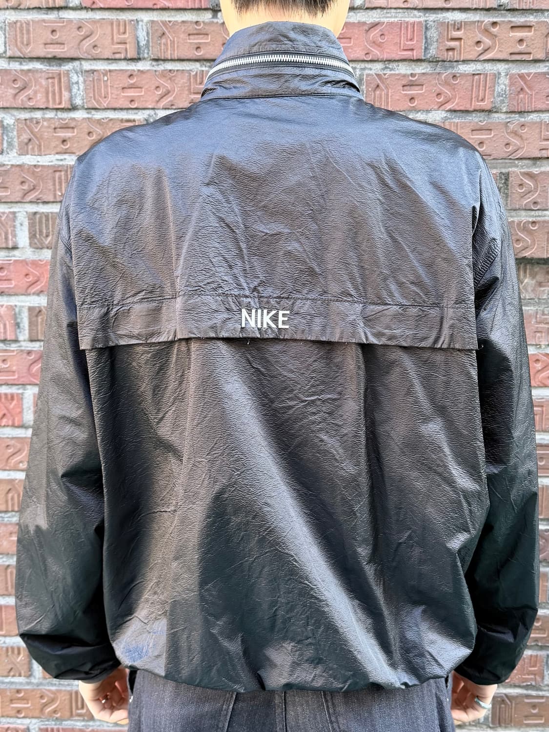 Nike 빈티지 블랙 나일론 집업 자켓 (XL)  상품이미지6