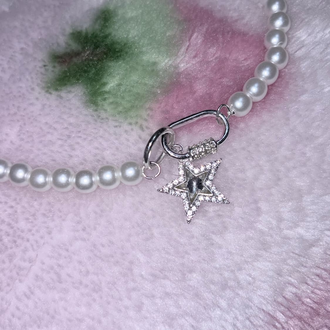 일본 자라 진주 목걸이 (스타 참 장식) 상품이미지2