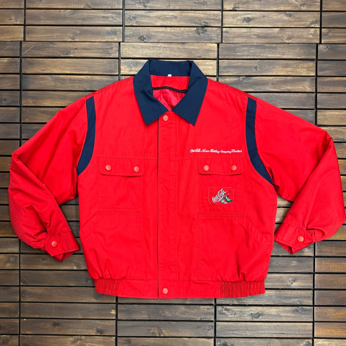 90s 코카콜라 코리아 오피셜 블루종 자켓 (XL)  상품이미지2