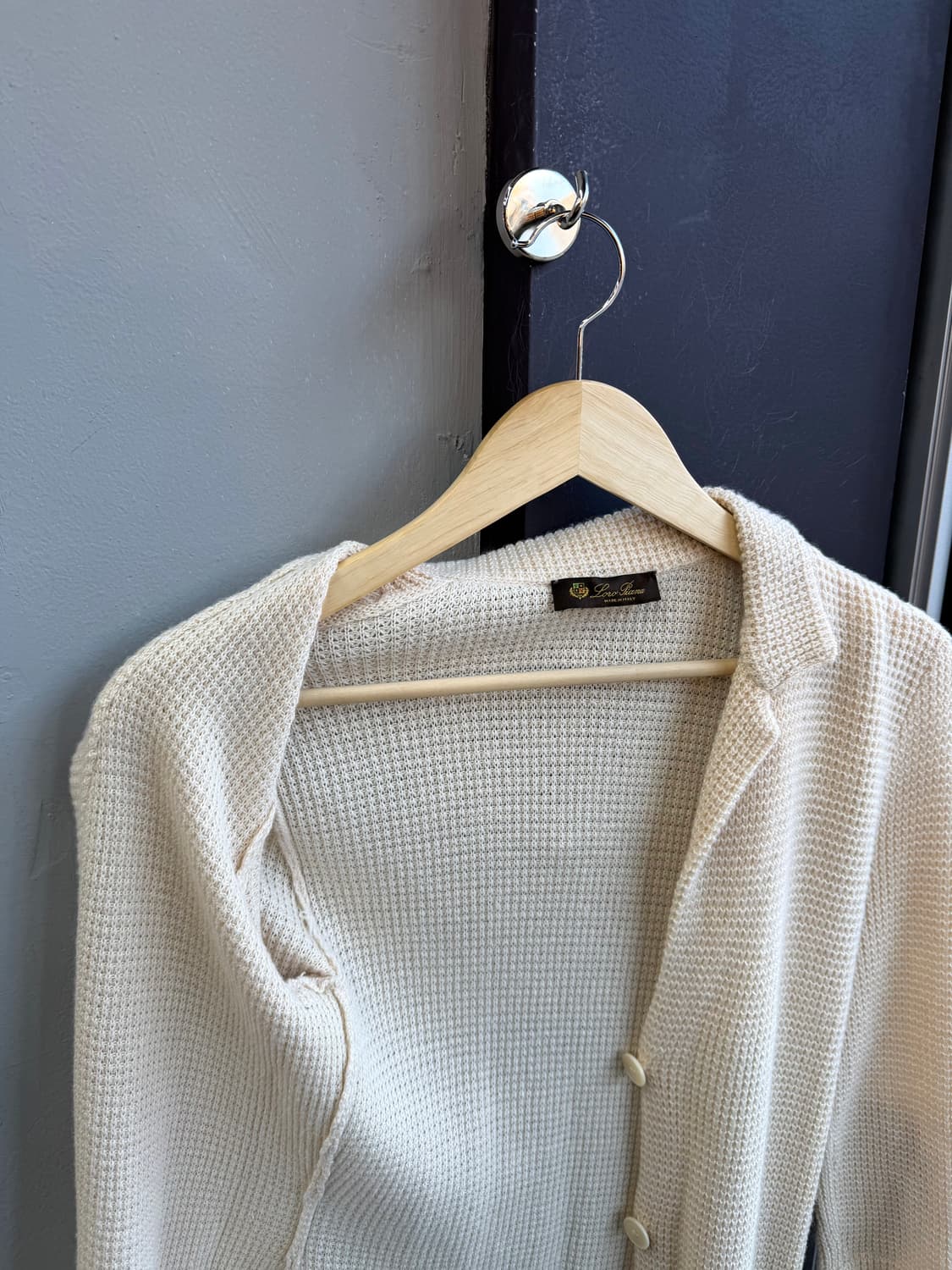 42/ 로로피아나 캐시미어 블랜딩 엘보패치 가디건 자켓 상품이미지6