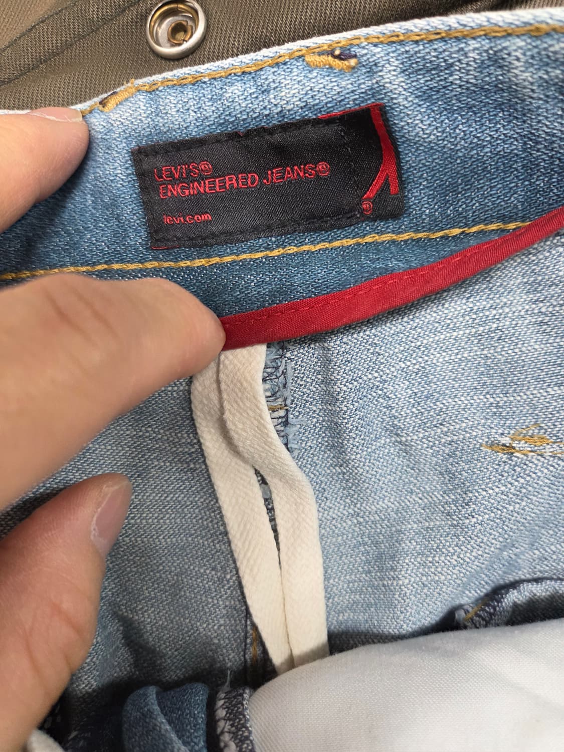 리바이스 빈티지 엔지니어드진 6부7부 데님 반바지 34 상품이미지3