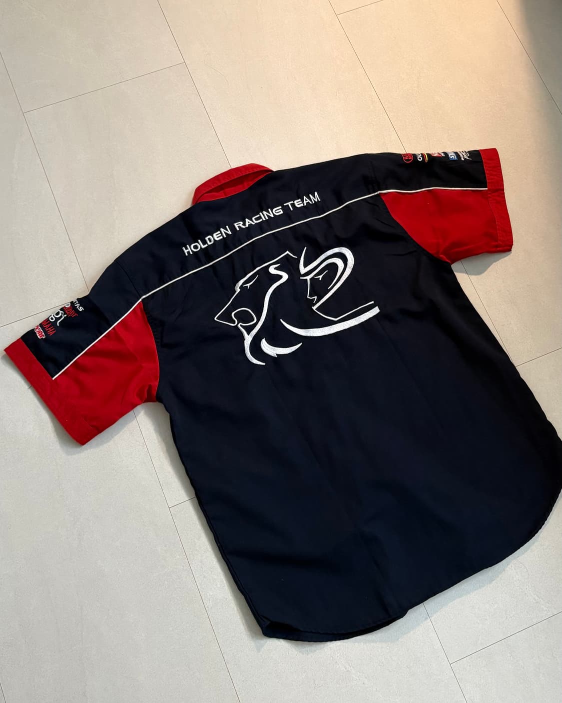 XXL WRC 네이비 자수 올드스쿨 레이싱 반팔 셔츠 상품이미지2