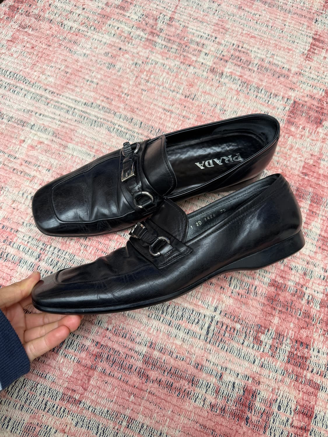 2000s PRADA LEATHER BUCKLE LOAFER 프라다 로퍼 상품이미지2