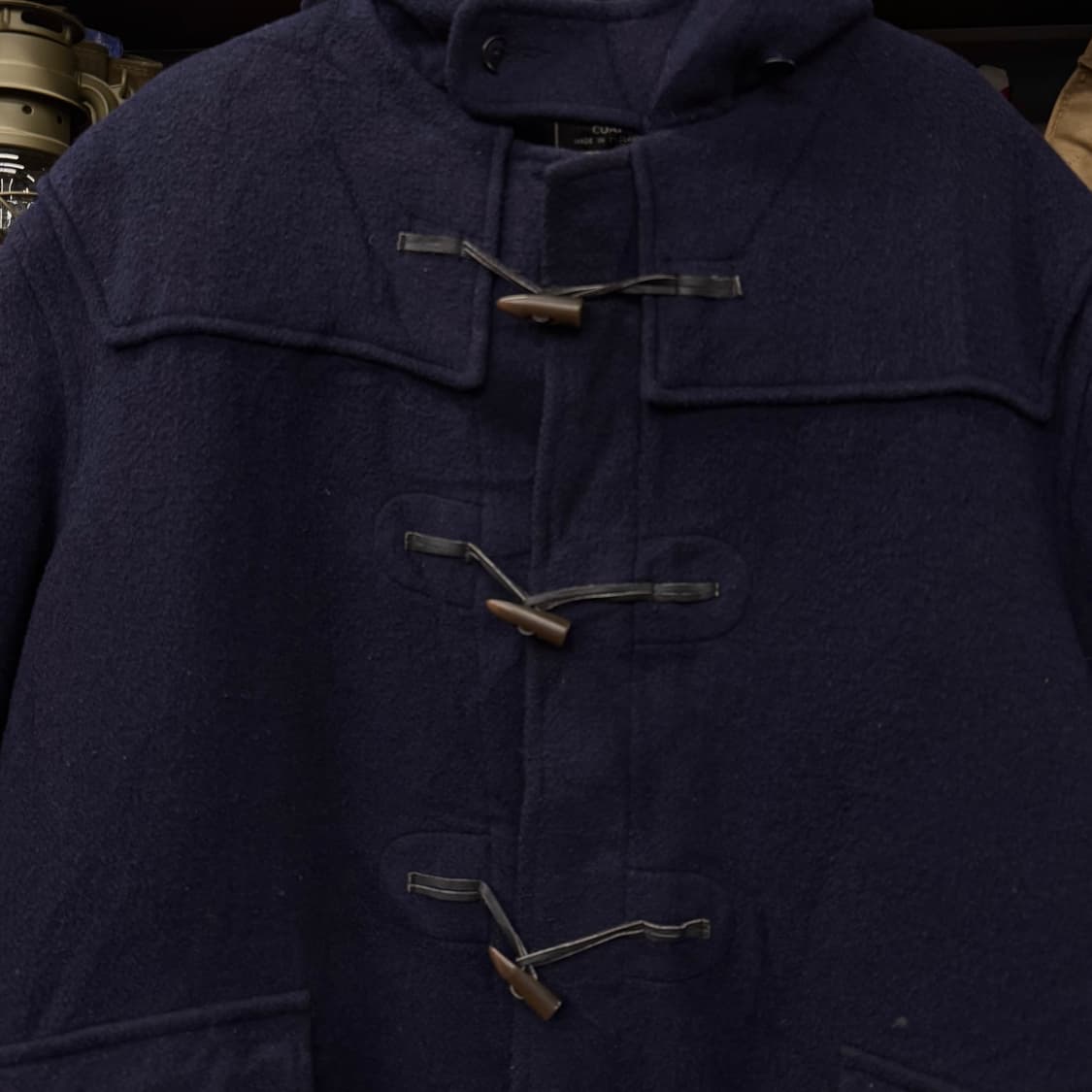 80s Gloverall 글로버올 떡볶이 더플 코트 블랙 와치 라이닝 상품이미지3