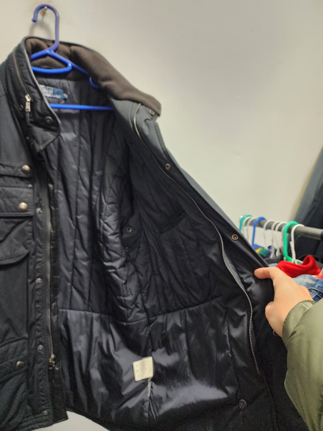 폴로 유틸리티 헌팅 가죽배색 커뮤터 누빔점퍼 상품이미지7