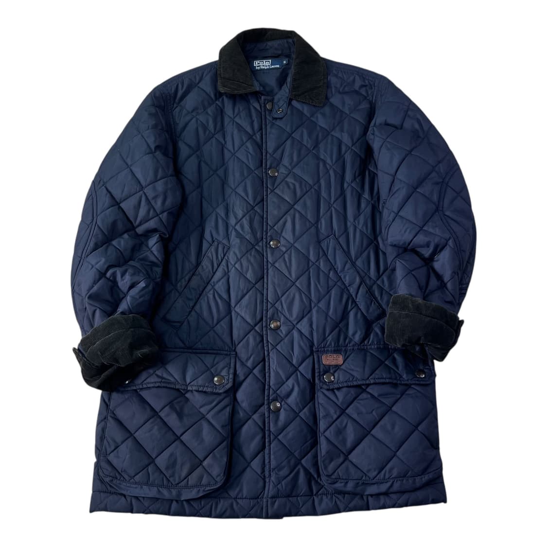 100 폴로랄프로렌 레더 패치 퀄팅 패딩 자켓 상품이미지1