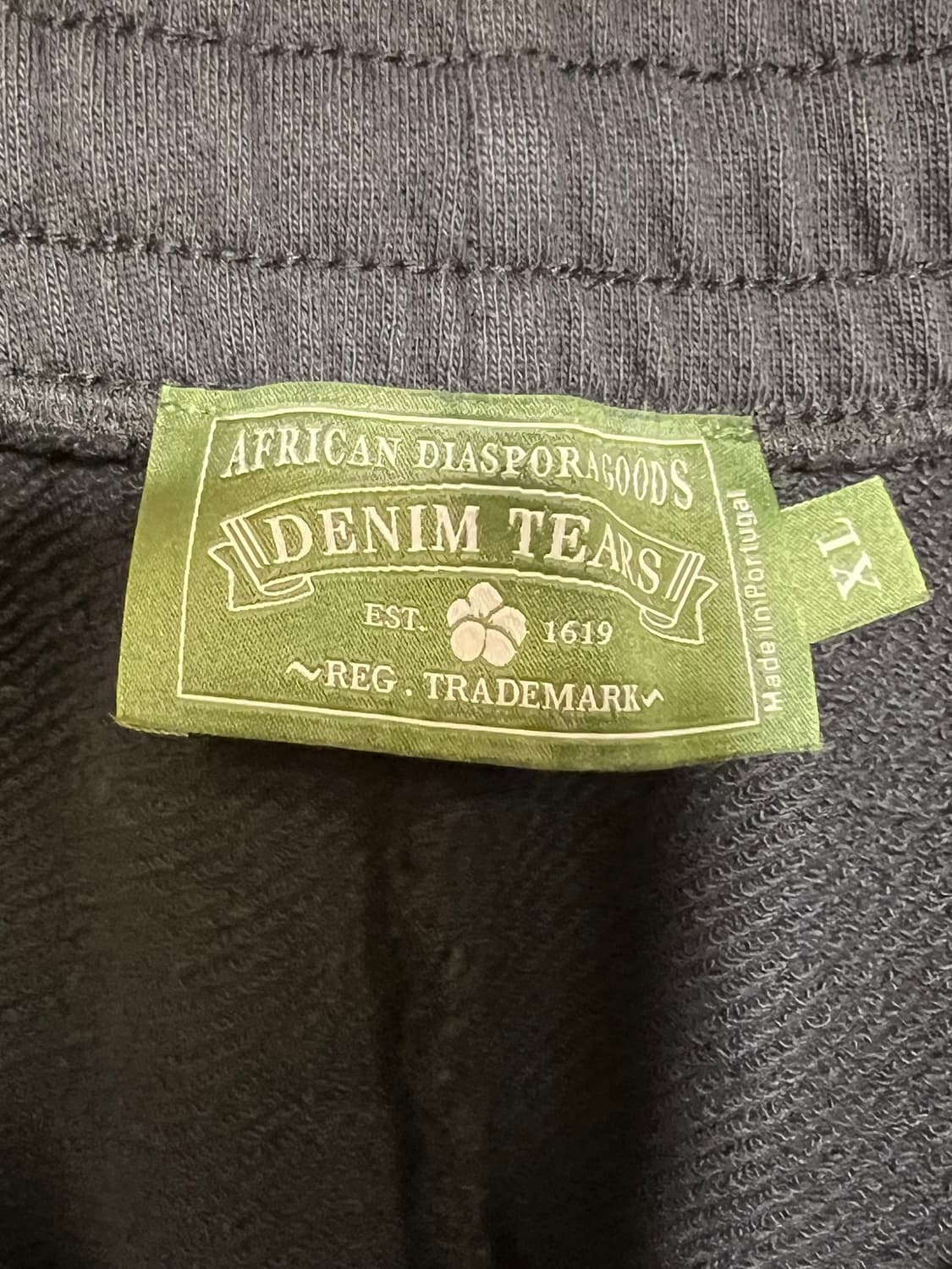 [XL] 데님 티어스 더 코튼 리쓰 스웨트팬츠 블랙 상품이미지9