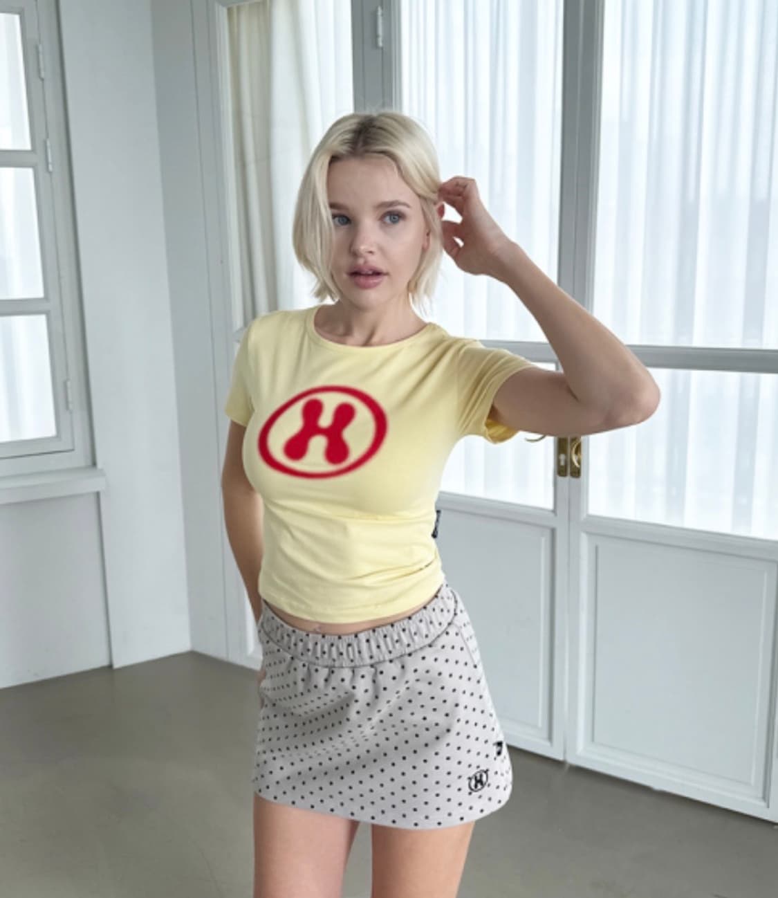 더미스테리어스호텔 도트 스커트 상품이미지3