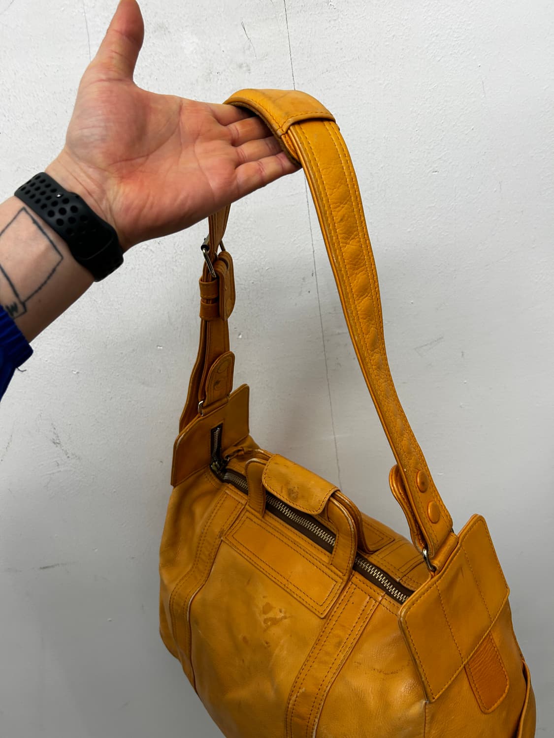 빈티지 레더 2way 보스톤백 상품이미지3