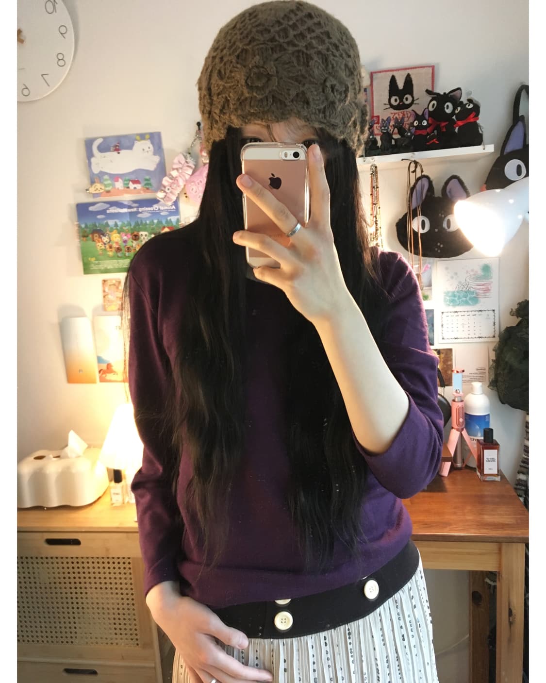 VINTAGE SOFT ROUND LONG SLEEVE PURPLE 상품이미지1