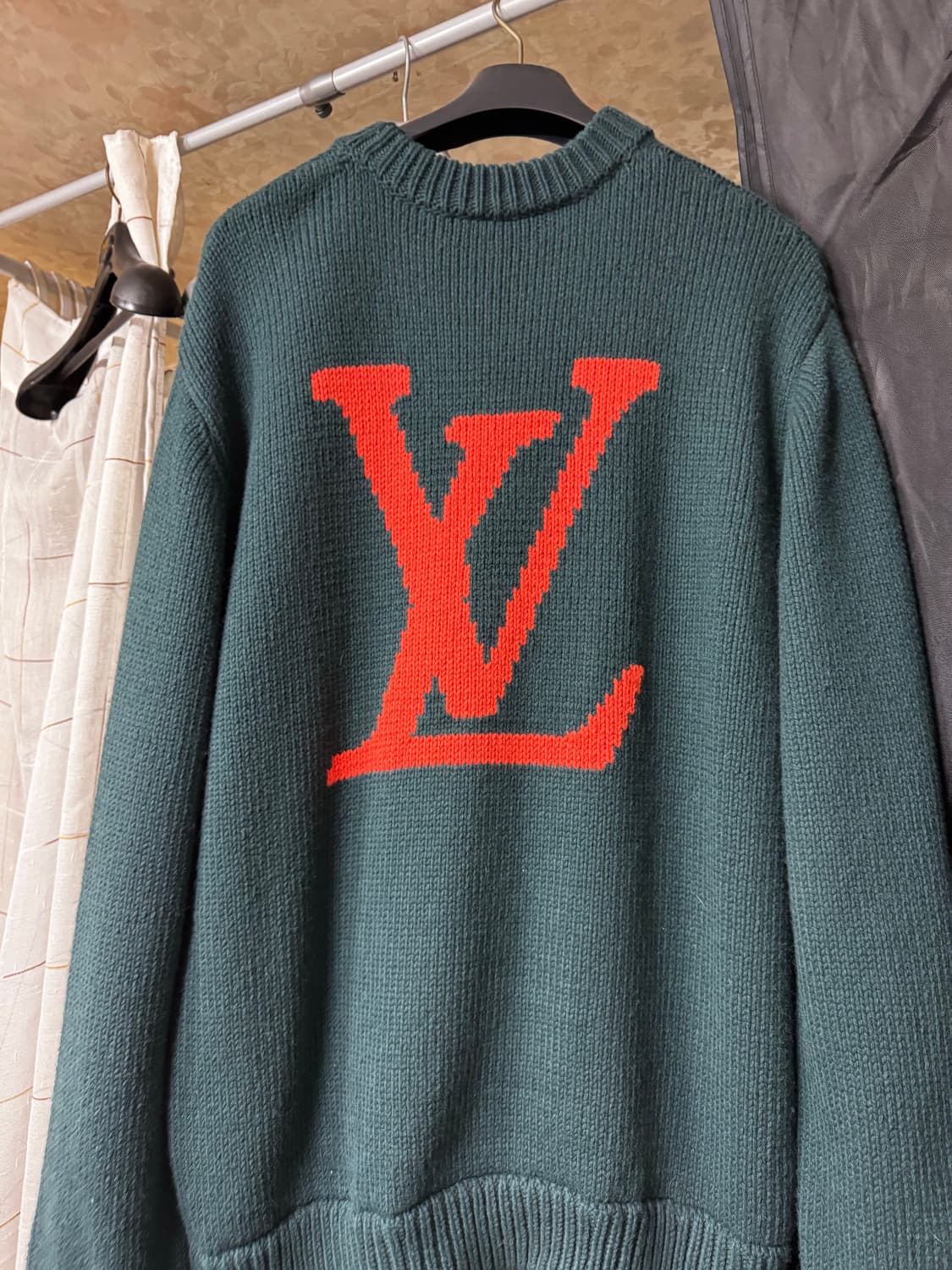 루이비통 핸드니트 크루넥 포레스트 그린 상품이미지2