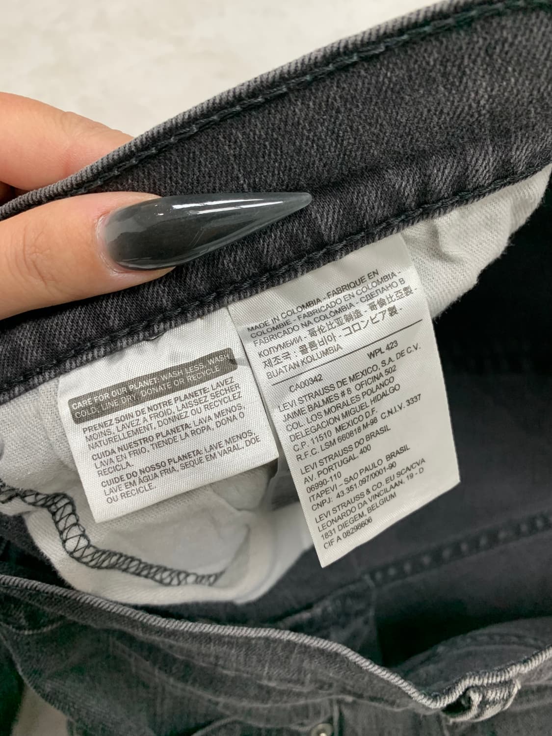 리바이스 514 흑청 데님 팬츠 #310 상품이미지4