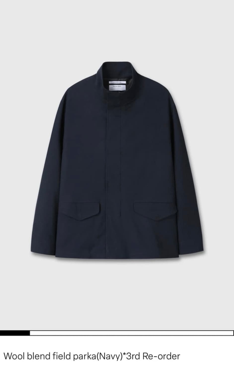 구매) Wool blend field parka(Navy) 상품이미지1