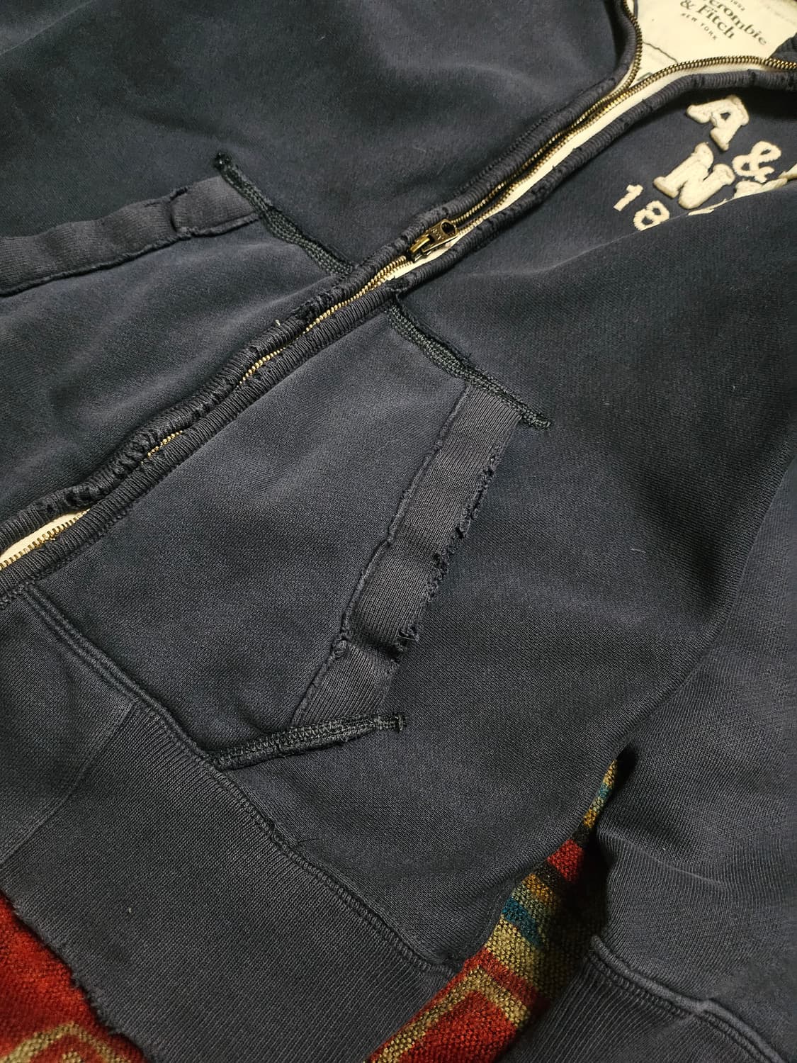 아베크롬비 가공 워싱 집업 점퍼 S 상품이미지6