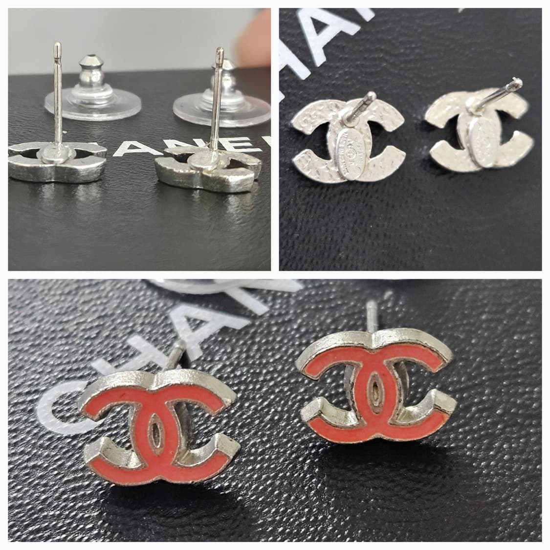 샤넬 CC 로고 빈티지 코랄핑크 귀걸이 [정품/풀박스] 상품이미지2