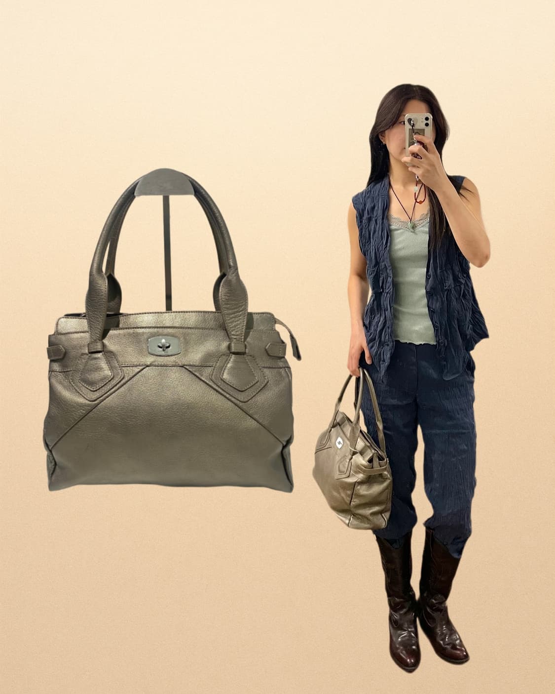 MILASCHON metalic shoulder bag 상품이미지2