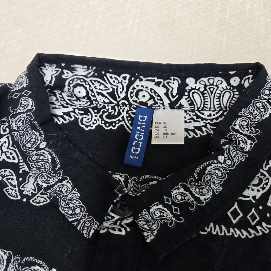 [XL] H&M 페이즐리 하와이안 반팔 셔츠 상품이미지5