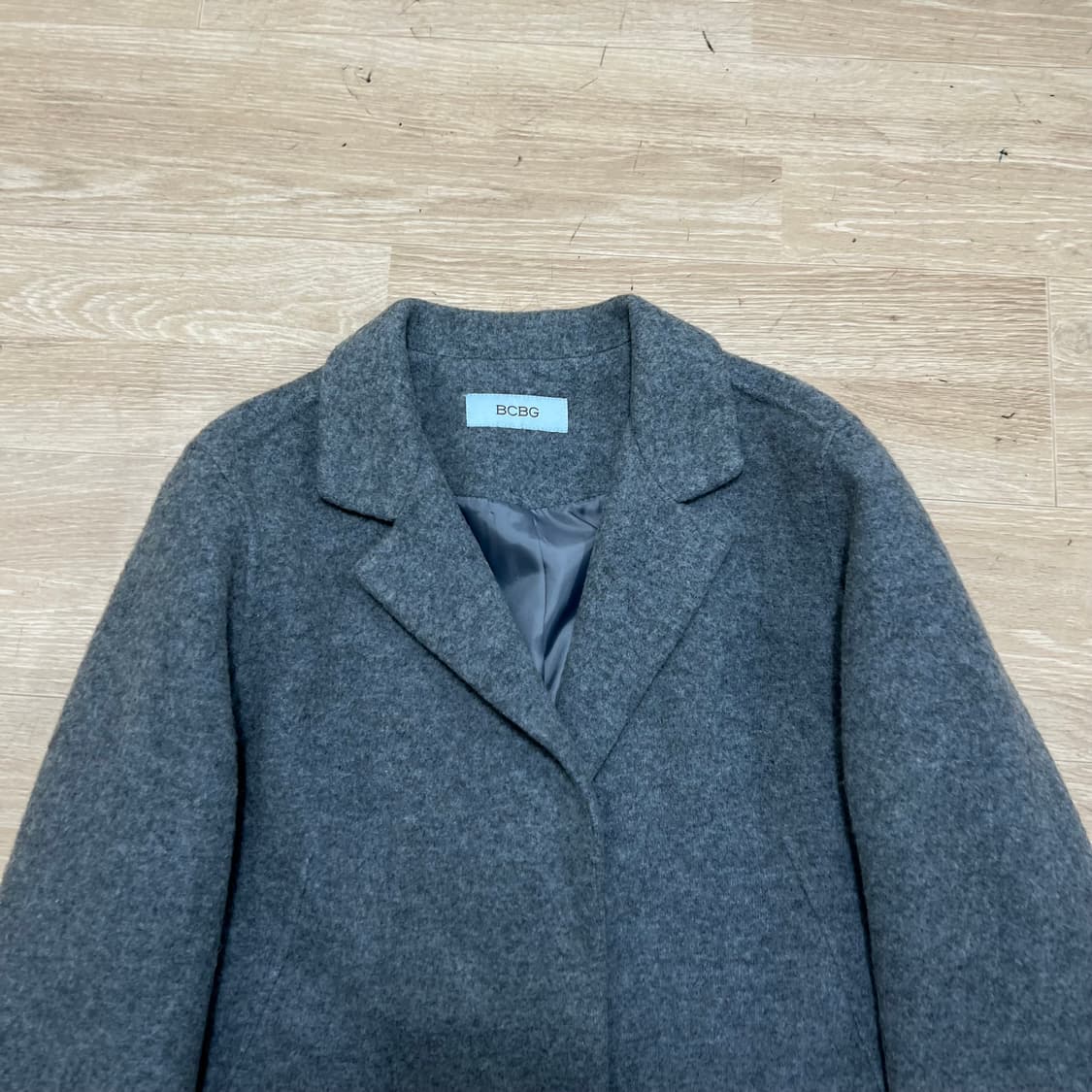 BCBG 여성 모직 싱글 롱코트 [그레이] 88-96-160 상품이미지2