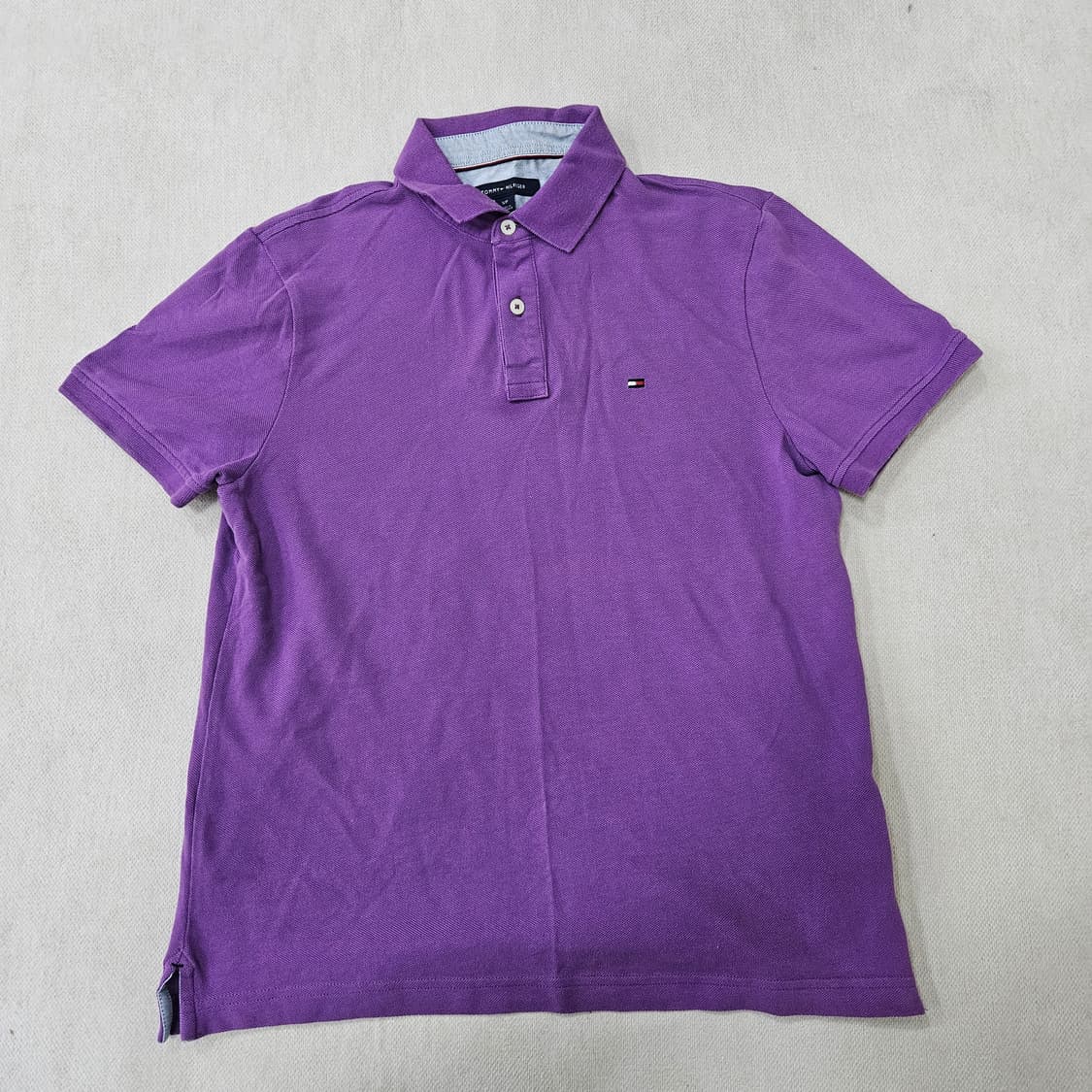 S 타미힐피거 퍼플 카락 반팔 티셔츠 0309Y 상품이미지1