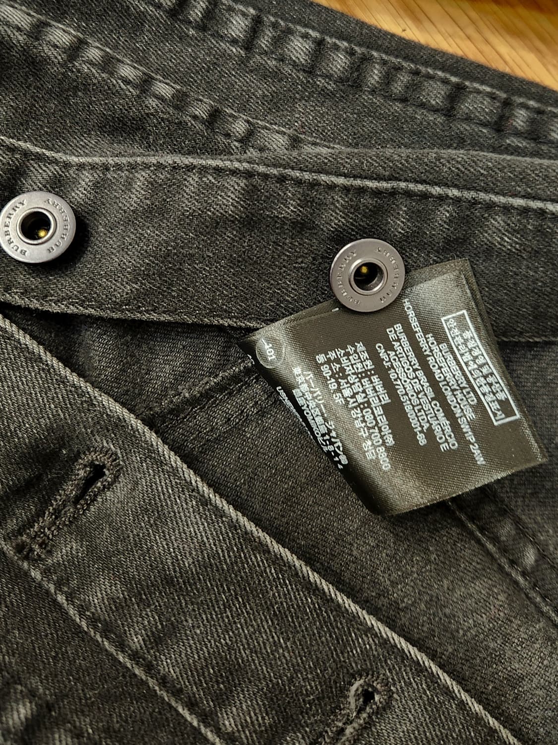 버버리 정품 여성 흑청 데님자켓XS 상품이미지8