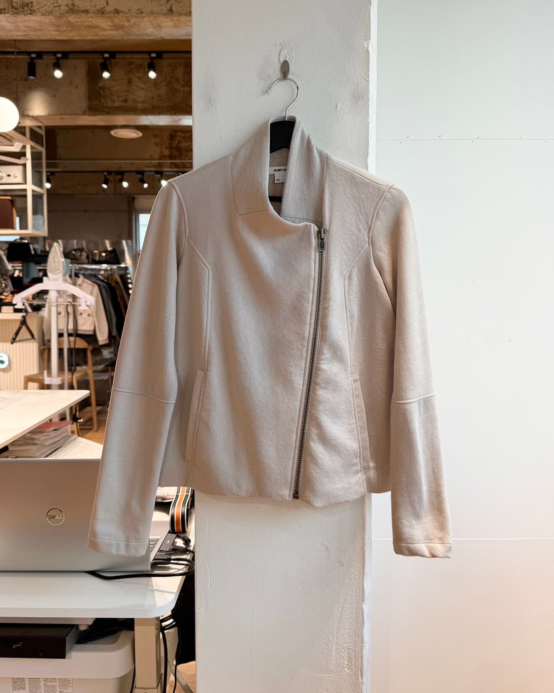 헬무트랭 아이보리 넥 집업 코튼 자켓  상품이미지2